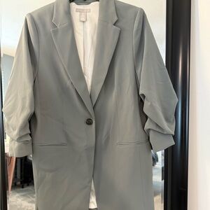 H&M Women's Light Gray/Blue Blazer